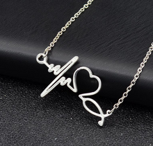 Load image into Gallery viewer, Heartbeat Necklace Women Love Heart Necklaces
