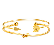 Load image into Gallery viewer, Modyle   Gold Color Crystal Wedding Bracelets Set CZ Stone Heart Bracelets Bangles For Woman
