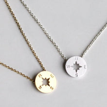 Load image into Gallery viewer, Round Disc Necklaces Pendant  Women Compass Necklace
