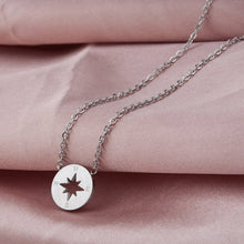 Load image into Gallery viewer, Round Disc Necklaces Pendant  Women Compass Necklace
