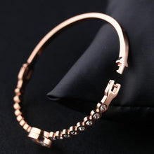 Load image into Gallery viewer, Simple Charms Bracelet For Woman Rose Gold Color With AAA Cubic Zircon Crystal Cut Bracelets Fashion Jewelr
