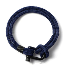 Load image into Gallery viewer, Mens Fashion Personality Horseshoe Buckle Woven Bracelet
