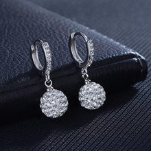 Load image into Gallery viewer, Zircon earring round diamond ball earrings women
