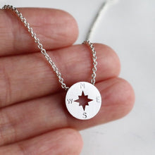 Load image into Gallery viewer, Round Disc Necklaces Pendant  Women Compass Necklace
