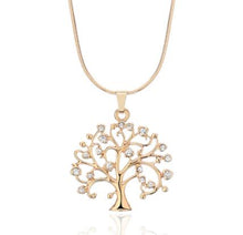 Load image into Gallery viewer, 54MM Big Tree Of Life Pendant Necklaces Drilling CZ Zircon Multi Layers Chains Long Necklace Jewelry Gifts For Her
