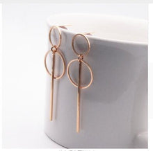 Load image into Gallery viewer, Double Circle Original Girl Heart Stud Earrings For Women Jewelry Geometric Earring

