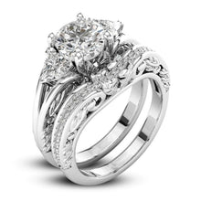 Load image into Gallery viewer, Women&#39;s Inlaid Zircon Couple Rings
