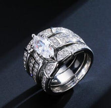 Load image into Gallery viewer, European and American couples combination rings Engagement zircon rings Hot set ring
