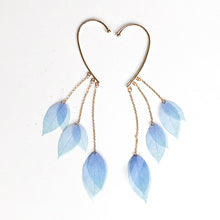 Load image into Gallery viewer, Yellow leaf leaf tassel earring earrings without pierced ears
