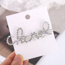 Load image into Gallery viewer, Small Fragrance Letter Pearl Rhinestone Frog Clip
