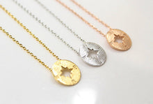 Load image into Gallery viewer, Round Disc Necklaces Pendant  Women Compass Necklace
