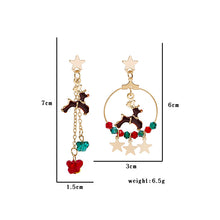 Load image into Gallery viewer, Creative Christmas Elk Star Pendant Set Jewelry Earrings
