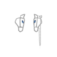 Load image into Gallery viewer, Jinguo Iron Horse Earring Stud Asymmetrical Earrings Female
