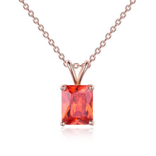 Load image into Gallery viewer, Birthday Gifts for Women s925 Sterling Silver Rose Gold Plated Choker Necklace with Square Cut Birthstone Gifts for Women Girls Birthday Mom
