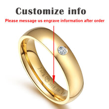 Load image into Gallery viewer, Golden stainless steel couple rings
