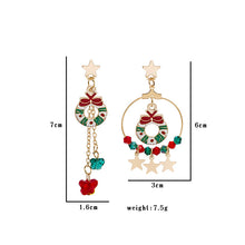Load image into Gallery viewer, Creative Christmas Elk Star Pendant Set Jewelry Earrings

