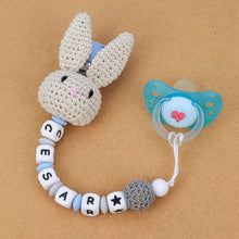 Load image into Gallery viewer, Diy Braided Jewelry Rabbit Pacifier Chain Baby Stroller Cute Accessories
