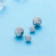 Load image into Gallery viewer, Zircon earring round diamond ball earrings women
