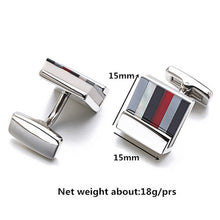 Load image into Gallery viewer, Stained Glass Square Cufflinks Business Shirt French Cufflinks
