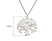 Load image into Gallery viewer, 54MM Big Tree Of Life Pendant Necklaces Drilling CZ Zircon Multi Layers Chains Long Necklace Jewelry Gifts For Her

