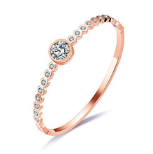 Load image into Gallery viewer, Simple Charms Bracelet For Woman Rose Gold Color With AAA Cubic Zircon Crystal Cut Bracelets Fashion Jewelr
