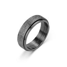 Load image into Gallery viewer, Turnable Anxiety Rings Rainbow Silver Color Relieve Stress Rings For Women Men
