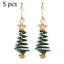 Load image into Gallery viewer, Christmas Earrings Tree Star DIY Earrings
