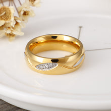 Load image into Gallery viewer, Fashionable Titanium Steel 18K Gold New Couple Rings

