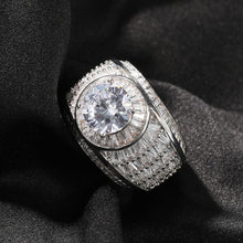 Load image into Gallery viewer, Copper Inlaid Zircon Men&#39;s Ring With Diamonds For Couples Rings
