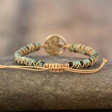 Load image into Gallery viewer, Tree Charm Bracelets African Japser String Braided Bracelets Yoga Handmade Friendship Lover Bracelet Tree of Life Charm Bracelet
