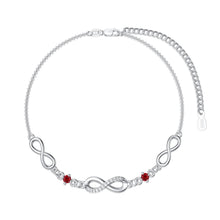 Load image into Gallery viewer, Infinity Bracelet for Women 925 Sterling Silver Birthstone Bracelet Valentine&#39;s Day Birthday Christmas Gifts for Mom Wife Girls Her

