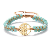 Load image into Gallery viewer, Tree Charm Bracelets African Japser String Braided Bracelets Yoga Handmade Friendship Lover Bracelet Tree of Life Charm Bracelet
