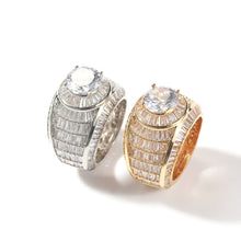 Load image into Gallery viewer, Copper Inlaid Zircon Men&#39;s Ring With Diamonds For Couples Rings
