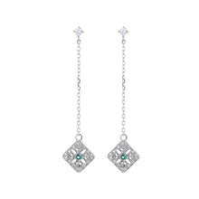 Load image into Gallery viewer, Fringe Earrings Emerald Diamond Earring Earrings
