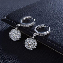 Load image into Gallery viewer, Zircon earring round diamond ball earrings women
