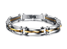 Load image into Gallery viewer, Diamond Texture Mens Titanium Steel Bracelet
