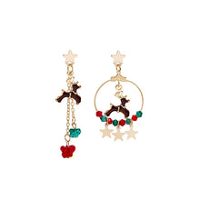 Load image into Gallery viewer, Creative Christmas Elk Star Pendant Set Jewelry Earrings
