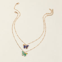 Load image into Gallery viewer, Colorful Butterfly Alloy Pendant Cute Girls Children Necklace
