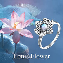 Load image into Gallery viewer, Lotus Flower Ring Sterling Silver Jewelry Gifts for Women
