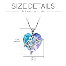 Load image into Gallery viewer, Gifts For Mom Sterling Silver Mom Necklace With Heart Birthstone Crystal Mother&#39;s Day Christmas Jewelry Gifts For Mother
