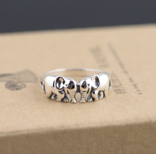 Load image into Gallery viewer, Sterling Silver Rings Fine Of Auspicious Elephant Jewelry Rings For Women Thai Sliver Rings Charms
