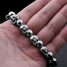 Load image into Gallery viewer, Mens Fashion Simple Titanium Skull Bracelet
