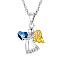 Load image into Gallery viewer, Sterling Silver Guardian Angel Necklace Birthday Communion Christening Jewelry Gifts for Girls Daughter
