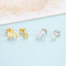 Load image into Gallery viewer, Female Animal Baby Elephant Asymmetrical Earrings
