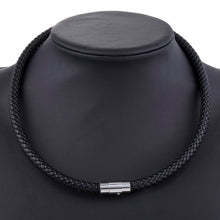 Load image into Gallery viewer, Mens Womens Leather Brown Black Braided Bracelet
