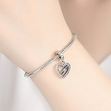 Load image into Gallery viewer, Sterling Silver Heart Cutout Mom Letter Bracelet
