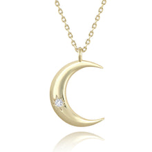 Load image into Gallery viewer, Crescent Necklace Zircon Necklace
