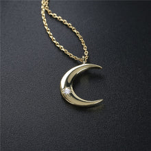 Load image into Gallery viewer, Crescent Necklace Zircon Necklace

