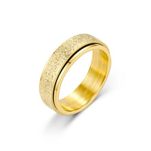 Load image into Gallery viewer, Turnable Anxiety Rings Rainbow Silver Color Relieve Stress Rings For Women Men
