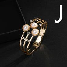 Load image into Gallery viewer, Alloy Jewelry Double Pearl Bracelet Women
